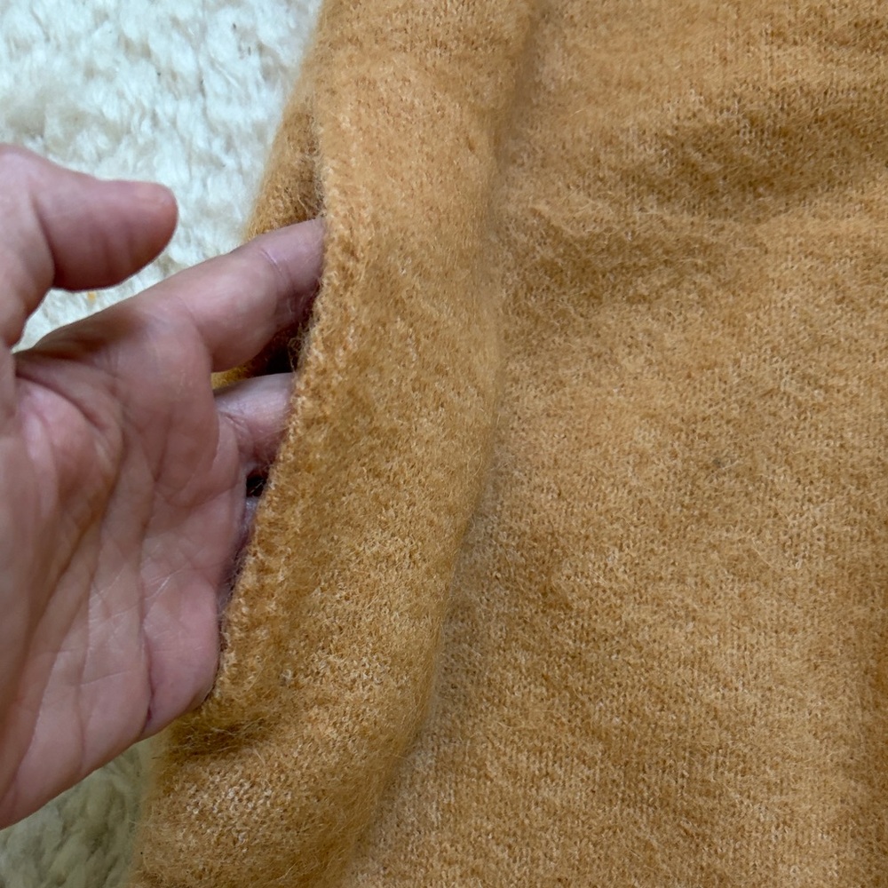 American Vintage Camel Brown V-Neck Button Sweater Vest - Picture 2 of 6